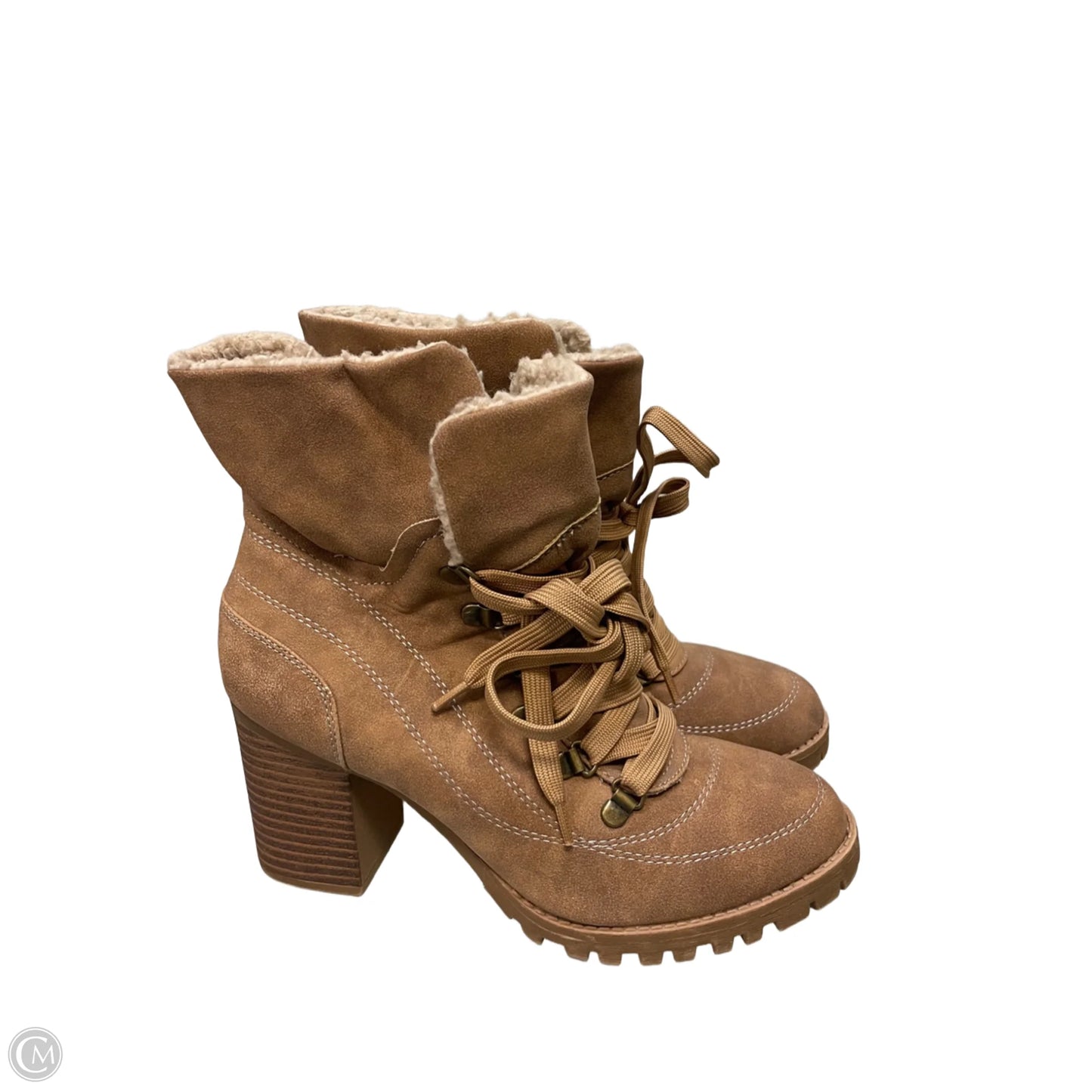 Boots Ankle Heels By Jelly Pop In Tan, Size: 9