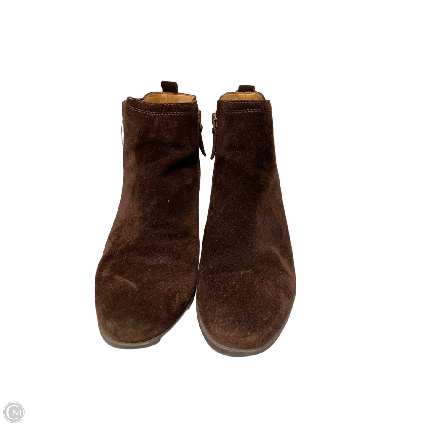 Boots Ankle Heels By Franco Sarto In Brown, Size: 8.5