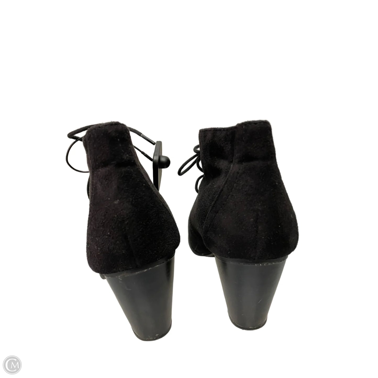 Boots Ankle Heels By Clothes Mentor In Black, Size: 9.5