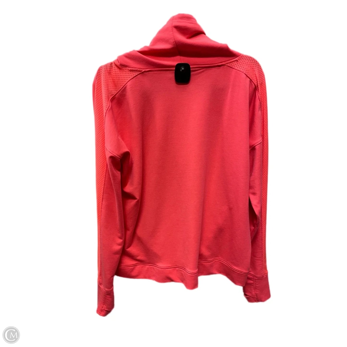 Athletic Top Long Sleeve Collar By Under Armour In Orange, Size: Xl