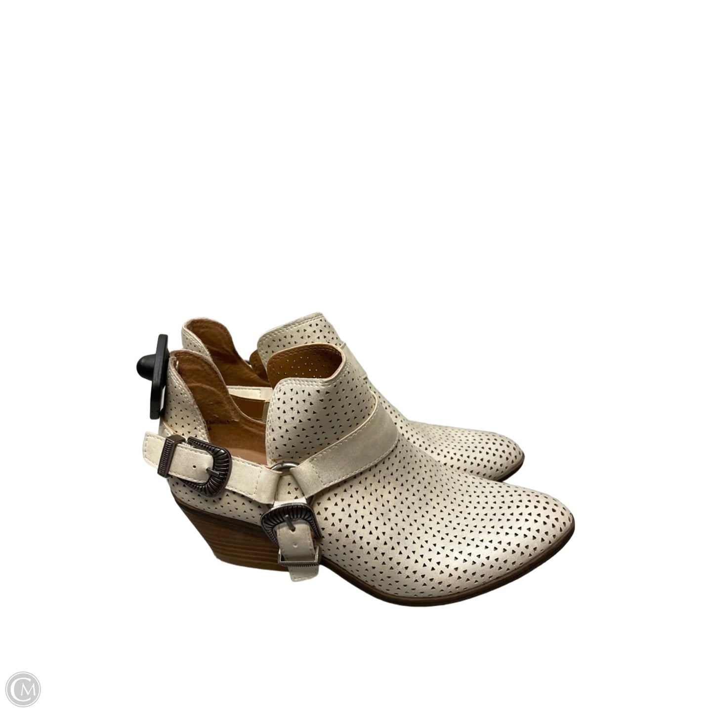 Boots Ankle Heels By True Craft In Cream, Size: 8