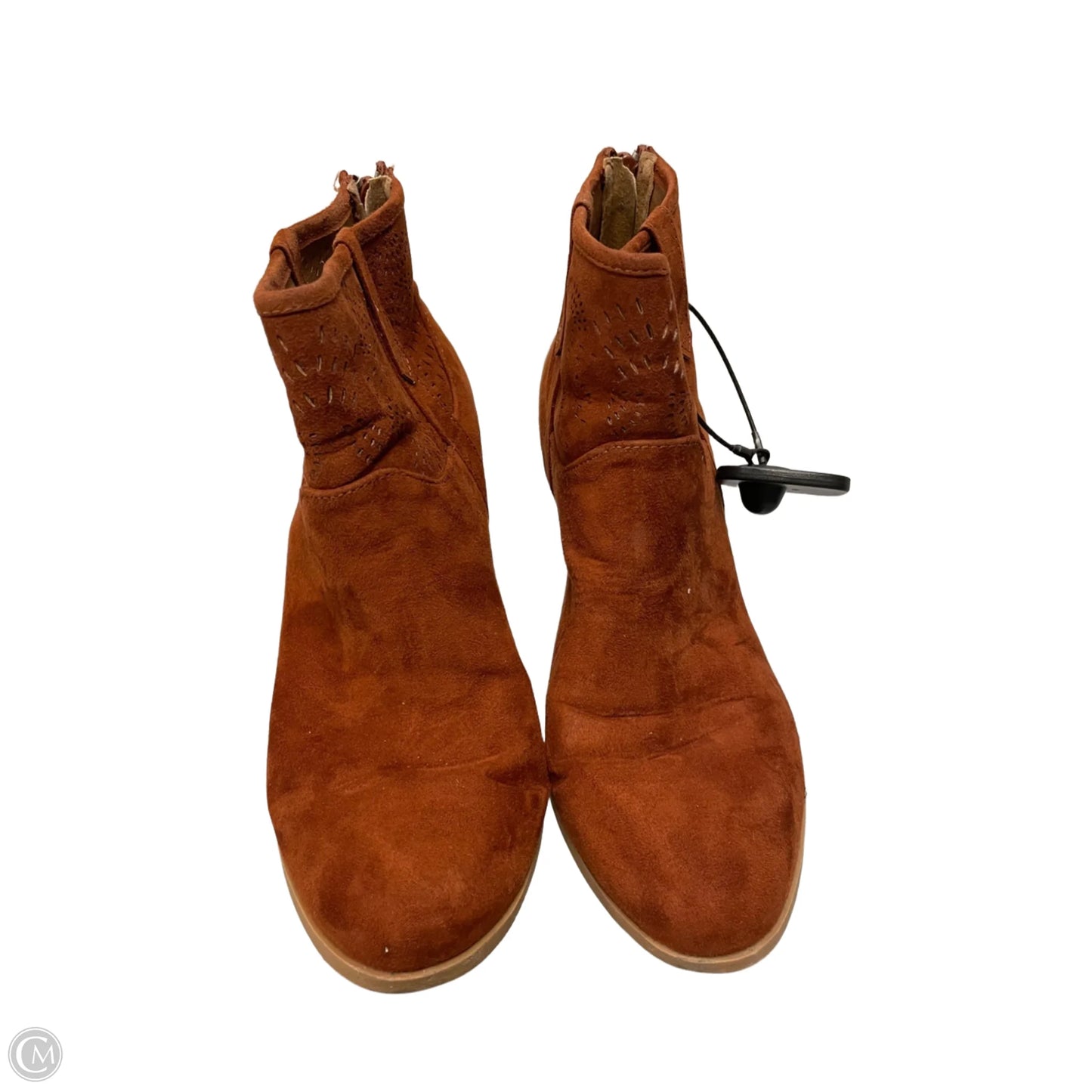 Boots Ankle Heels By Qupid In Brown, Size: 9