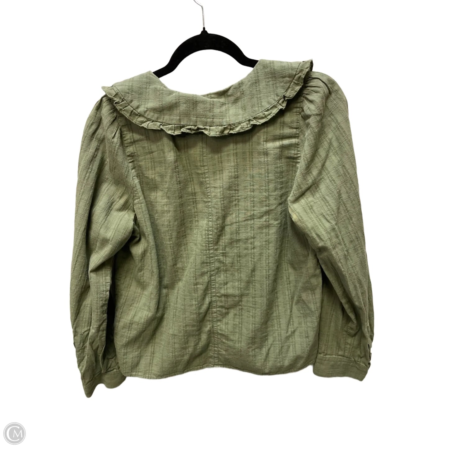 Top Long Sleeve By Madewell In Green, Size: Xs
