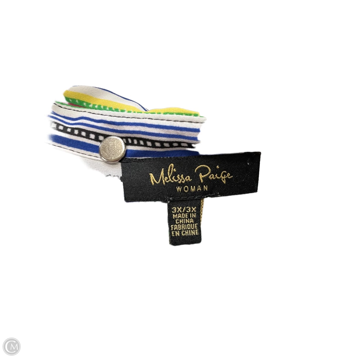Tunic 3/4 Sleeve By Melissa Paige In Striped Pattern, Size: 3x