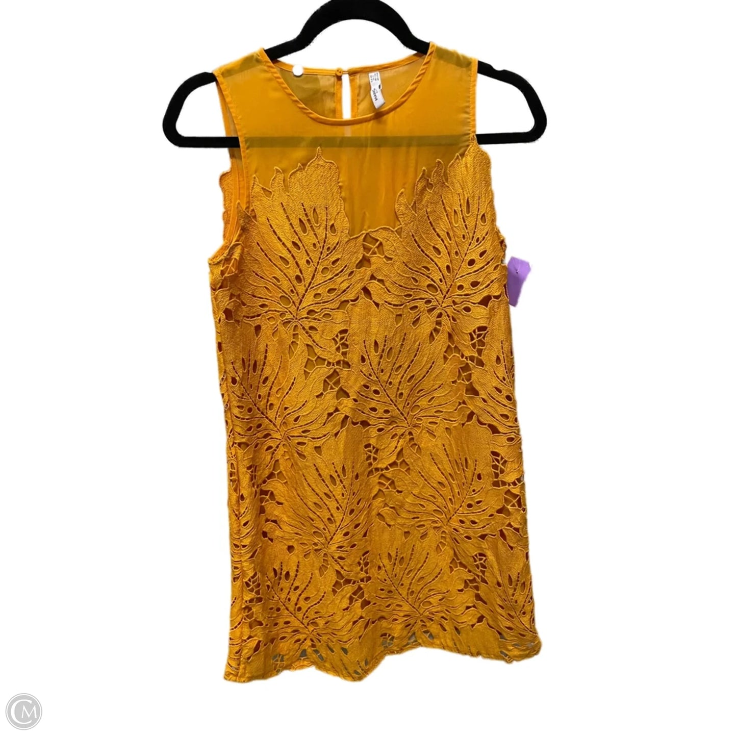 Dress Casual Short By Mango In Yellow, Size: Xs