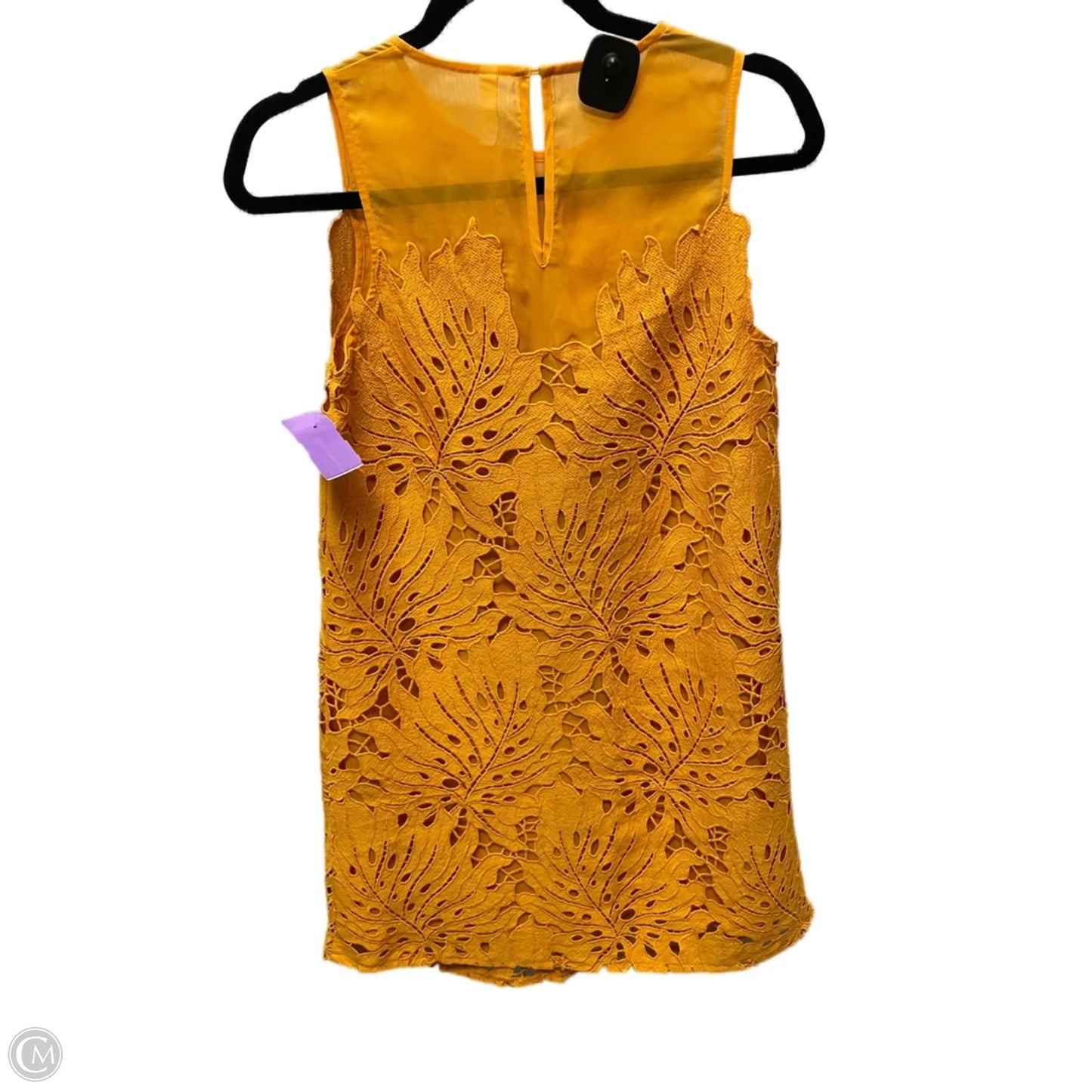Dress Casual Short By Mango In Yellow, Size: Xs