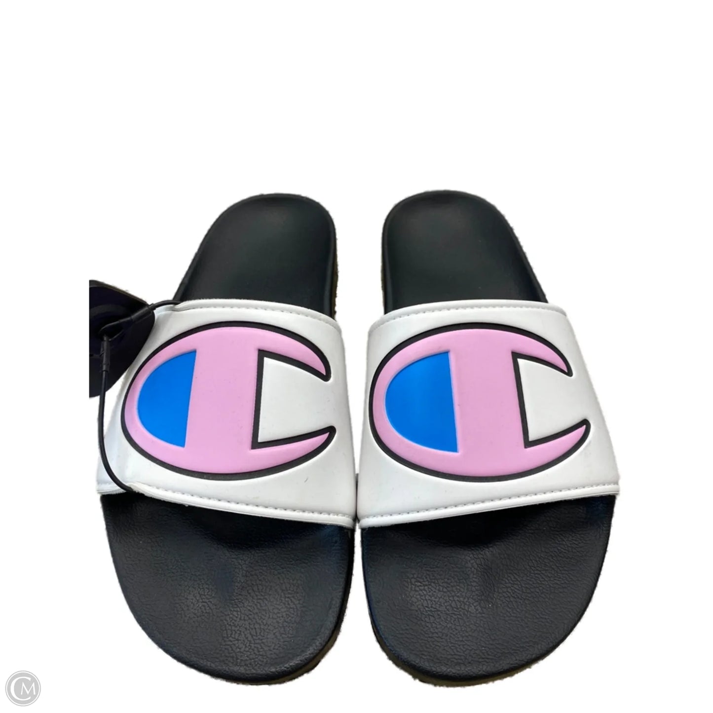Sandals Flats By Champion In Pink & White, Size: 8