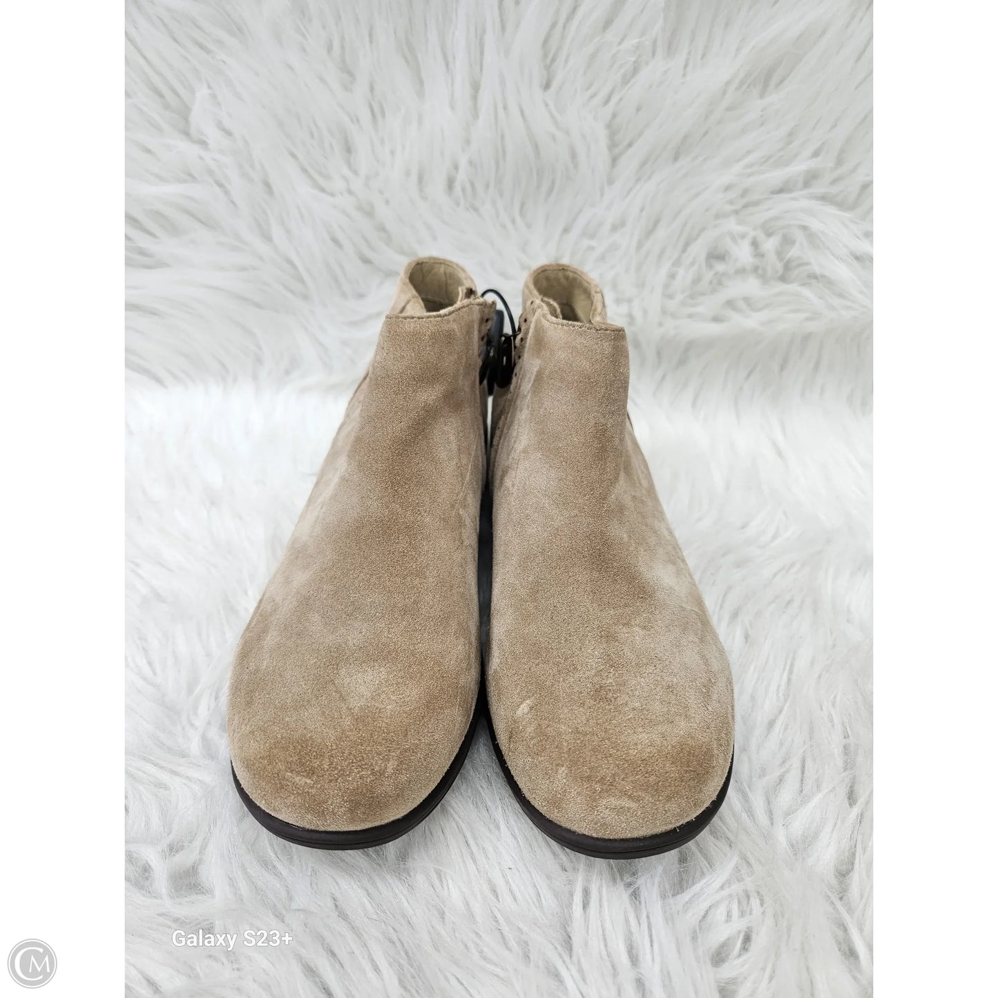 Boots Ankle Heels By Clothes Mentor In Tan, Size: 7