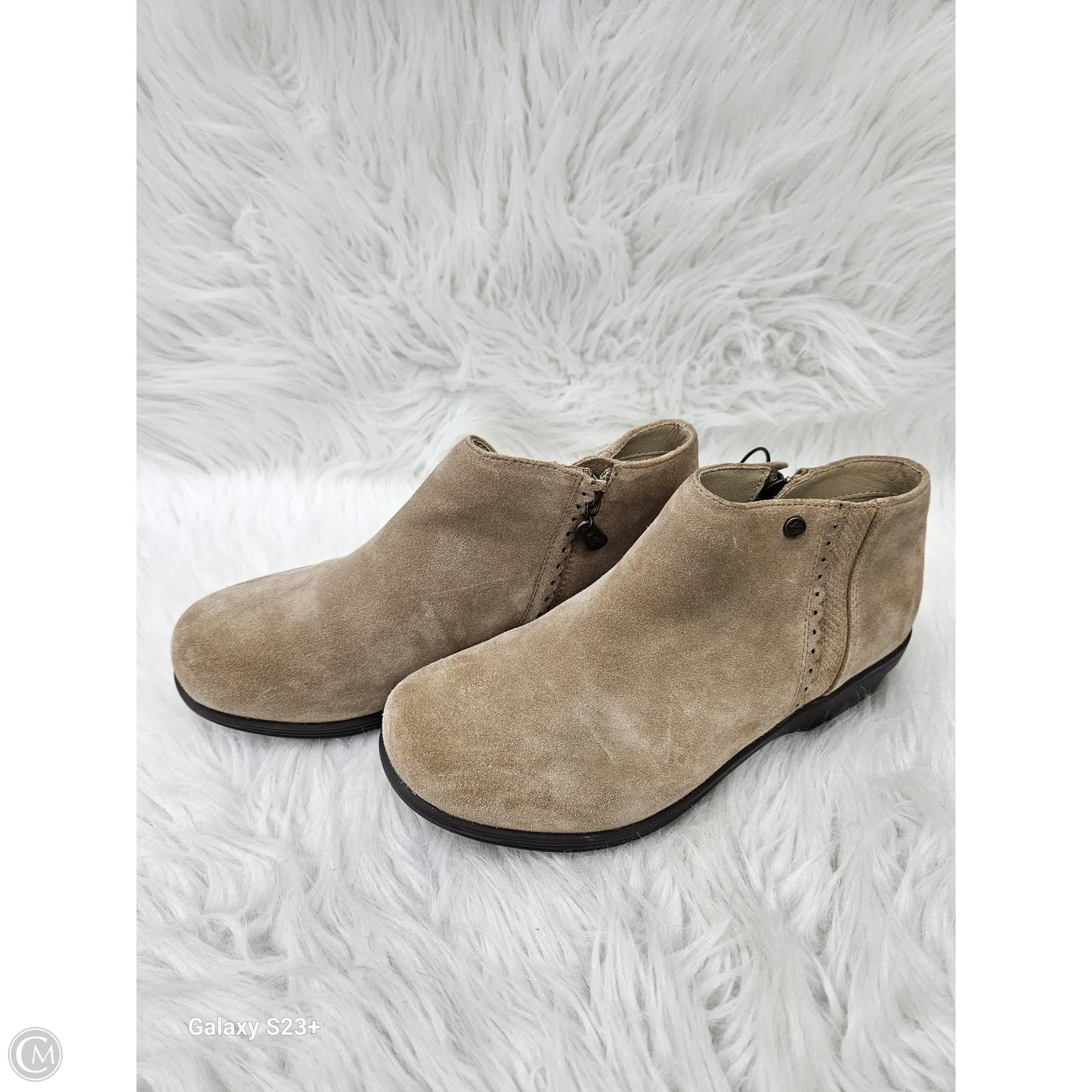 Boots Ankle Heels By Clothes Mentor In Tan, Size: 7