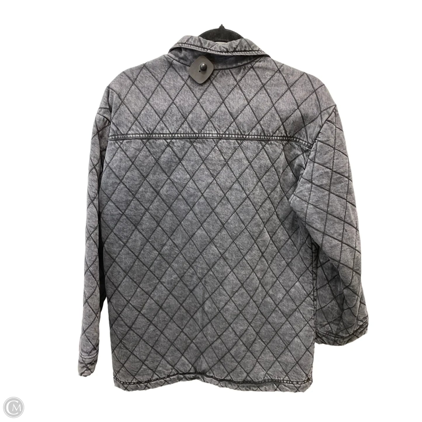 Jacket Puffer & Quilted By Young Fabulous & Broke In Grey, Size: M