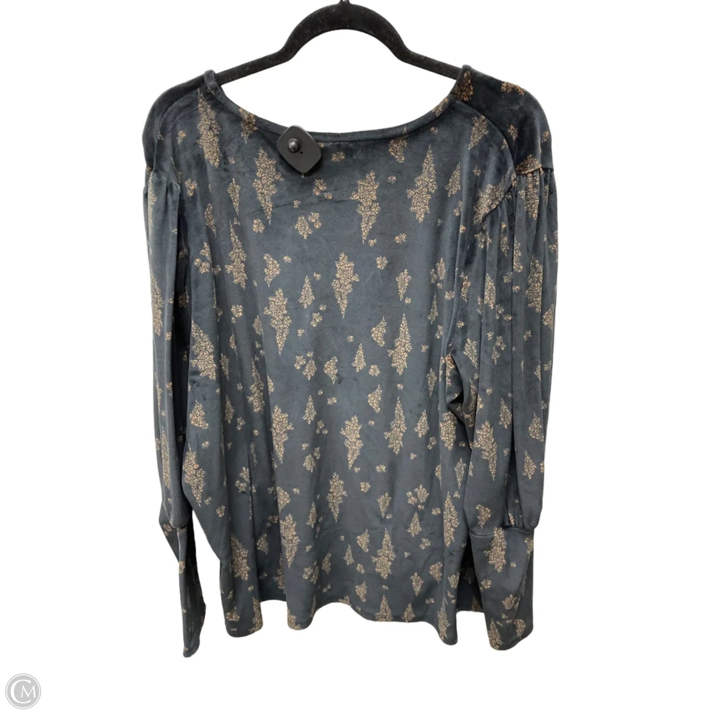 Top Long Sleeve By Bobeau In Black & Tan, Size: 3x