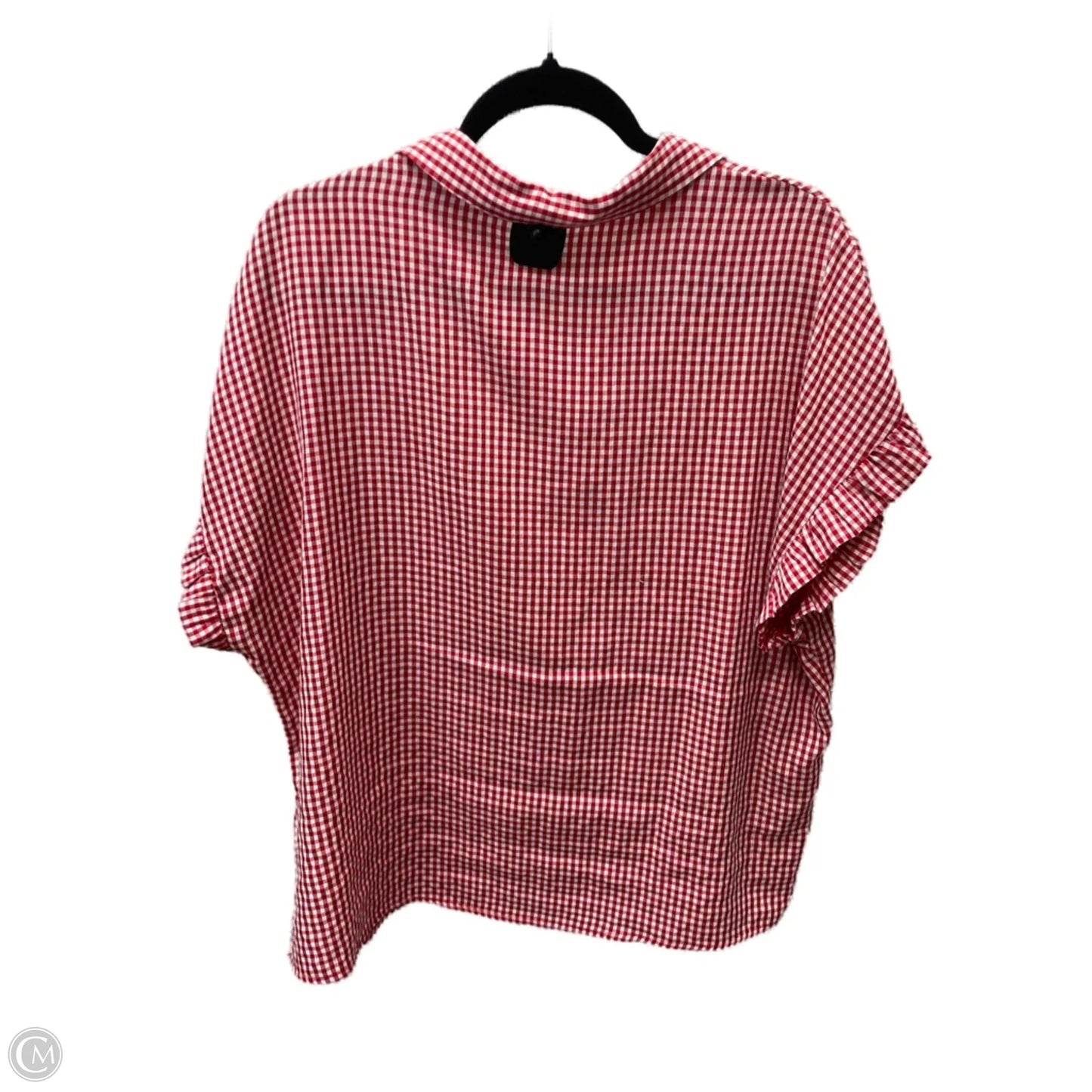 Top Short Sleeve By Emery Rose In Striped Pattern, Size: 1x