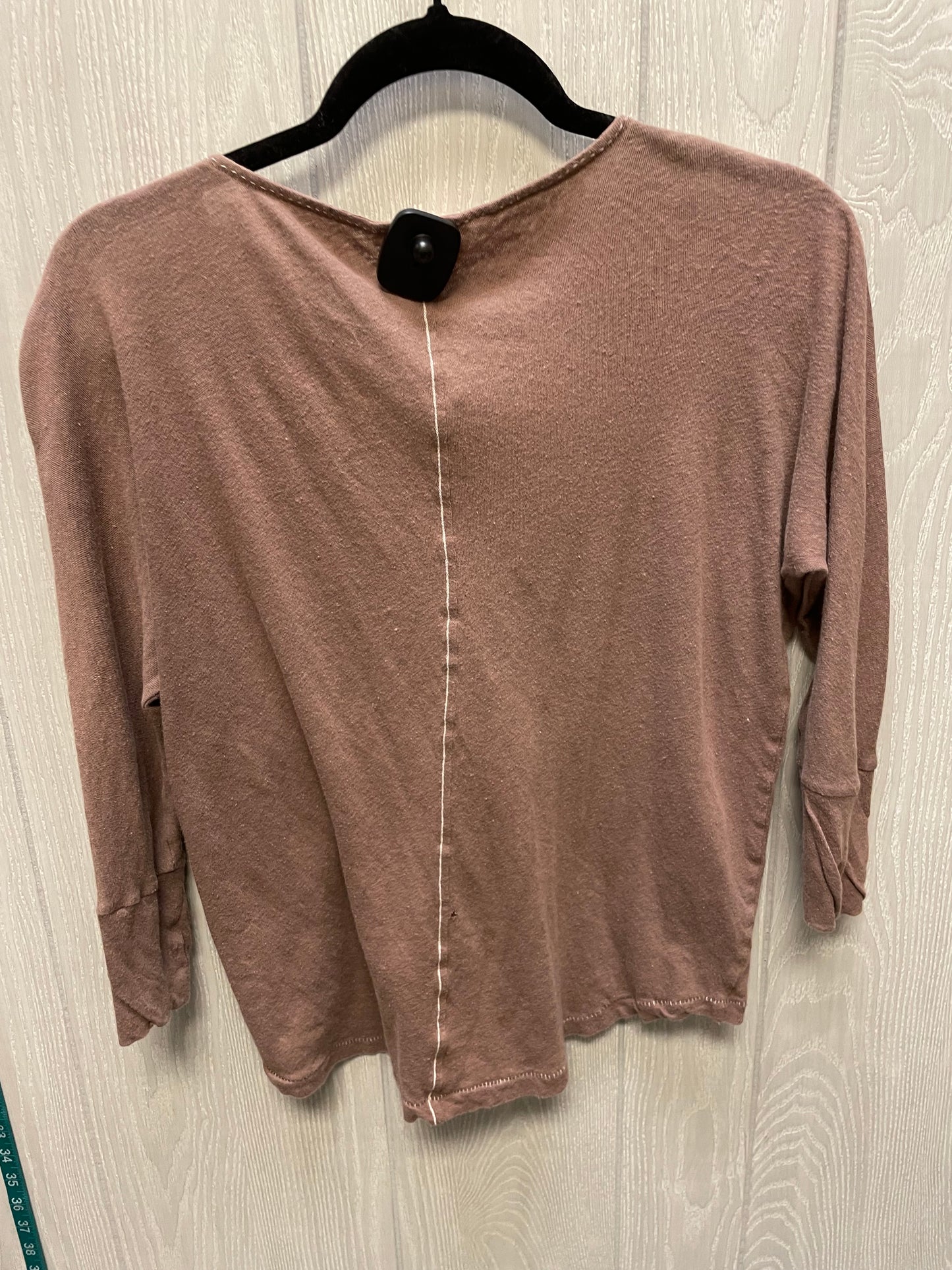 Top Long Sleeve By Anthropologie In Brown, Size: S