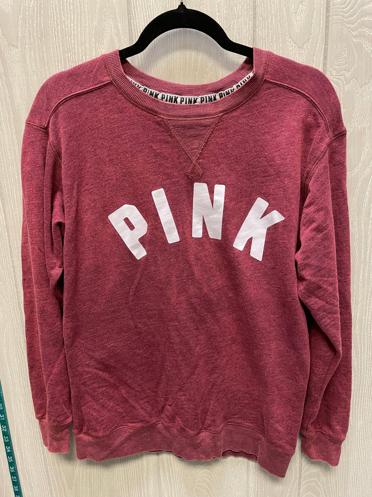 Top Long Sleeve By Pink In Red, Size: Xs