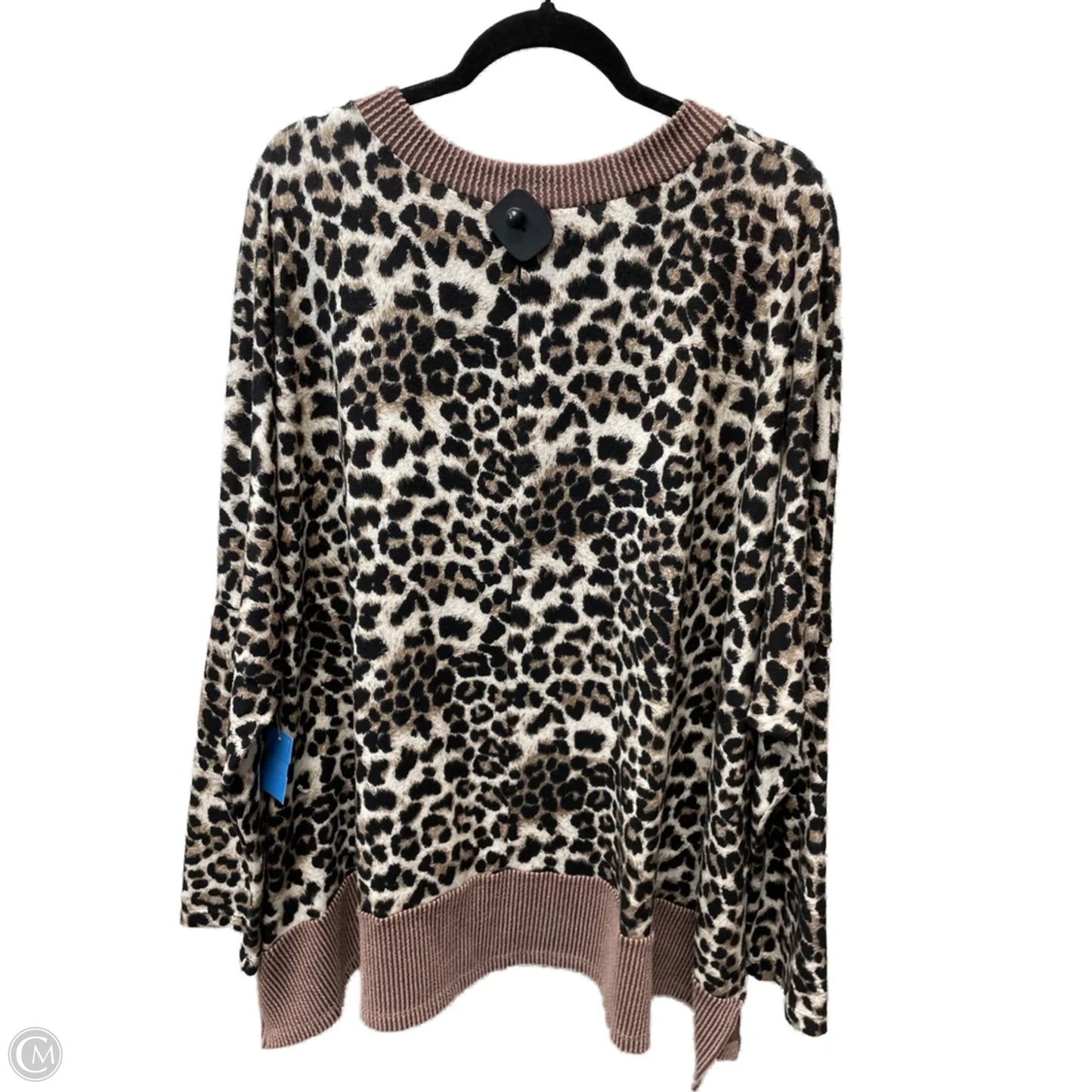 Top Long Sleeve By White Birch In Animal Print, Size: 3x