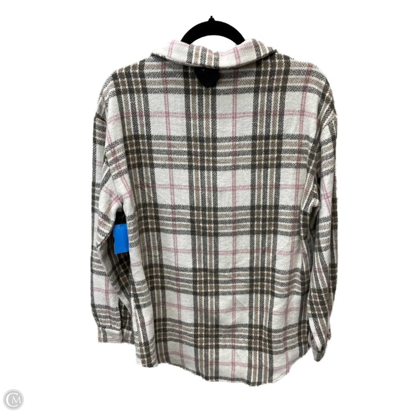 Jacket Shirt By Shein In Plaid Pattern, Size: M