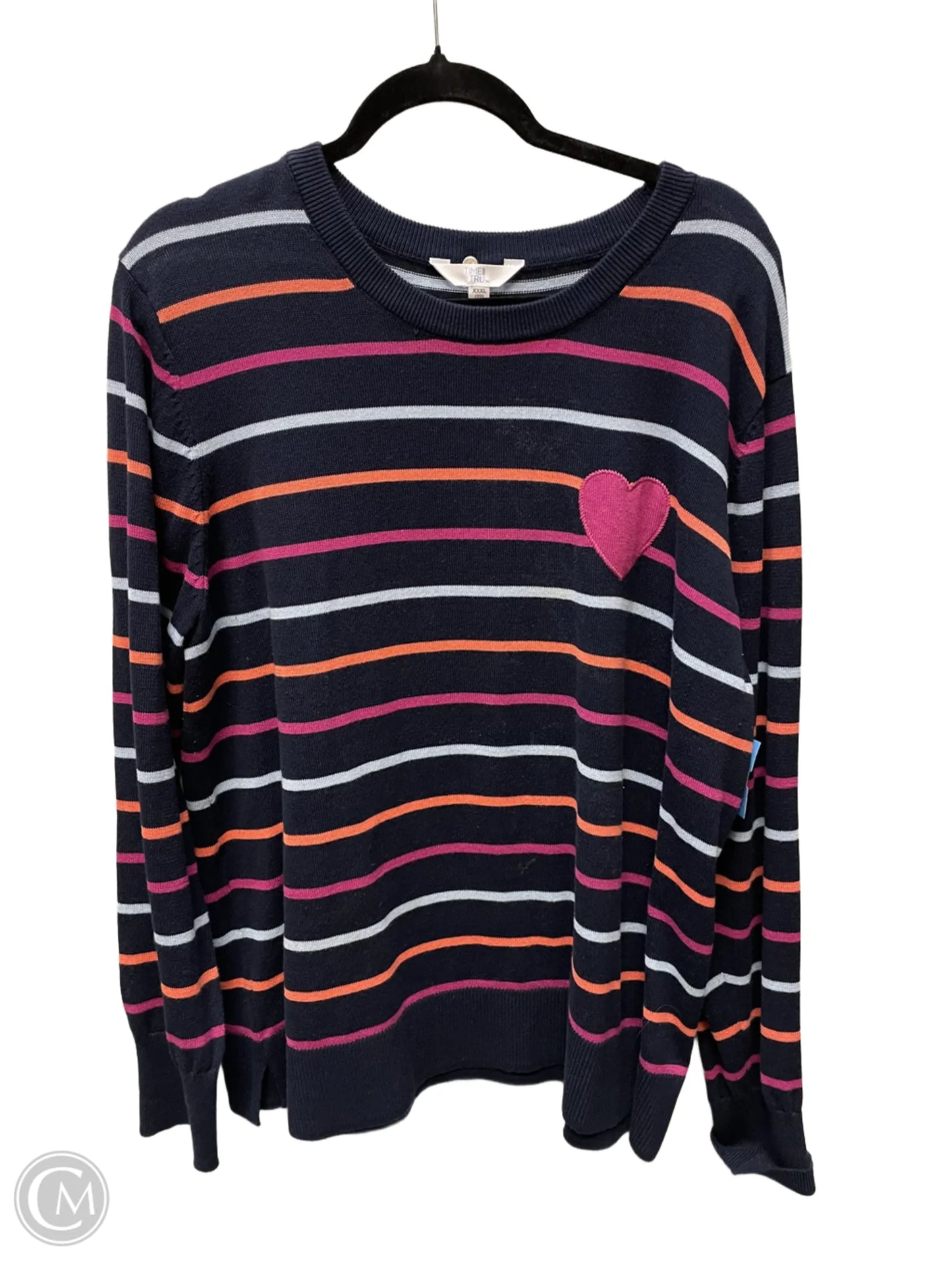 Sweater By Time And Tru In Striped Pattern, Size: 1x