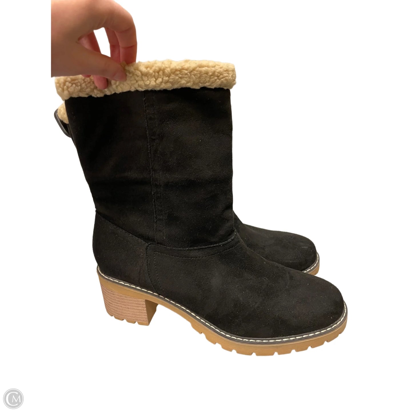 Boots Ankle Heels By Maurices In Black, Size: 11