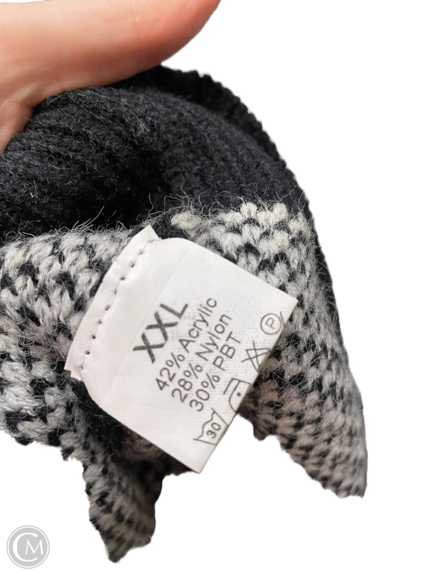 Sweater By Clothes Mentor In Black & Grey, Size: Xl