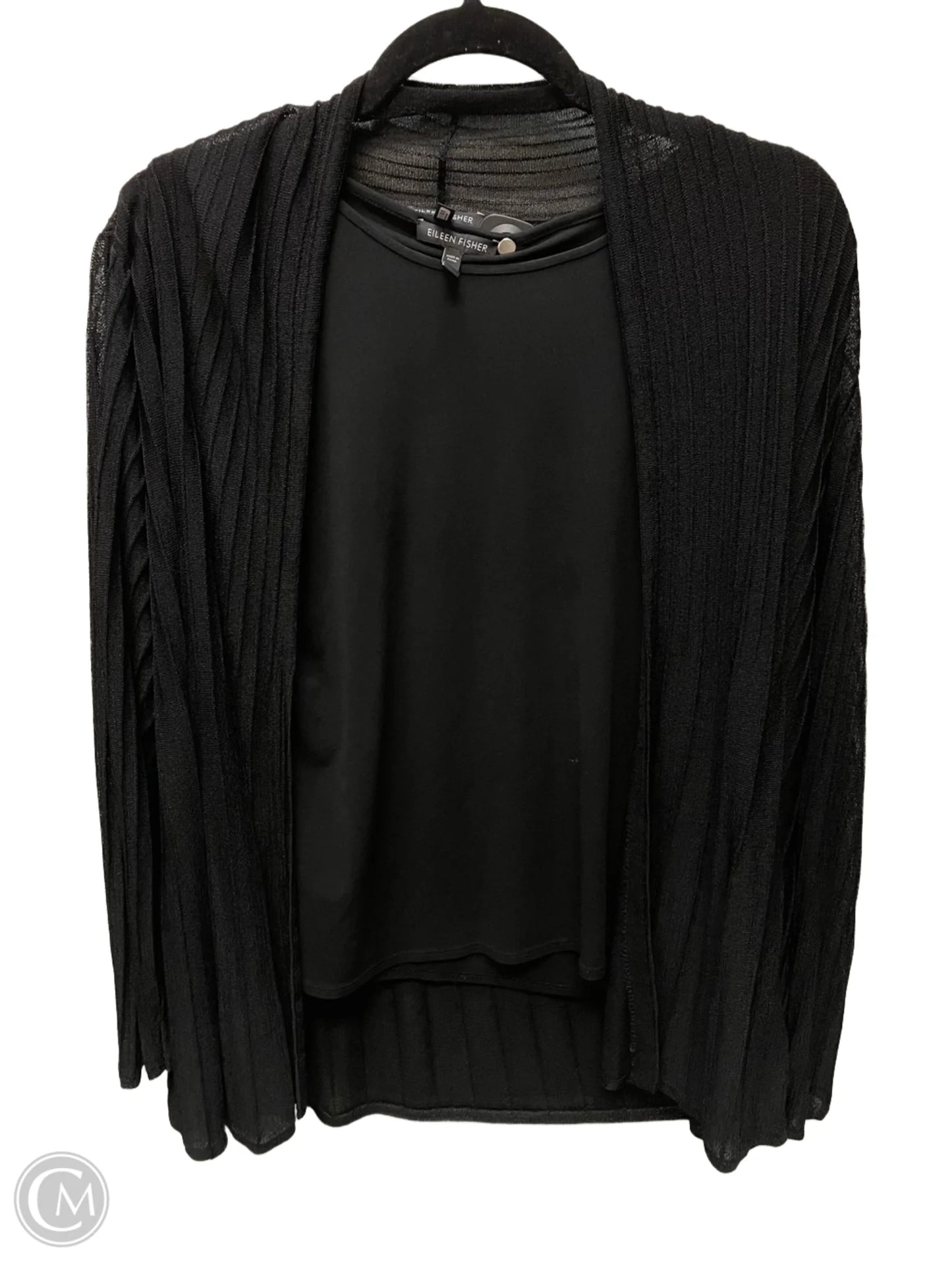 Sweater 2pc By Eileen Fisher In Black, Size: L