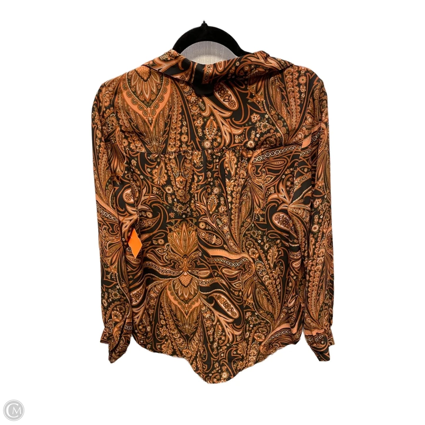Blouse Long Sleeve By H&m In Paisley Print, Size: S