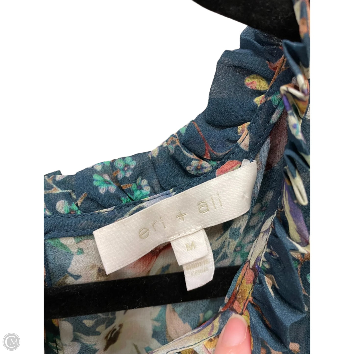 Blouse Long Sleeve By Eri + Ali In Floral Print, Size: M