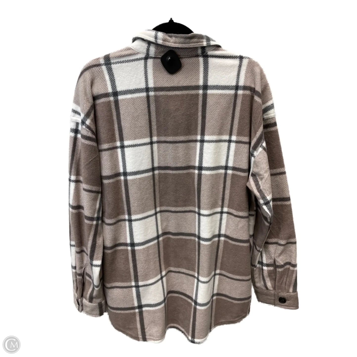 Jacket Shirt By Maurices In Plaid Pattern, Size: L