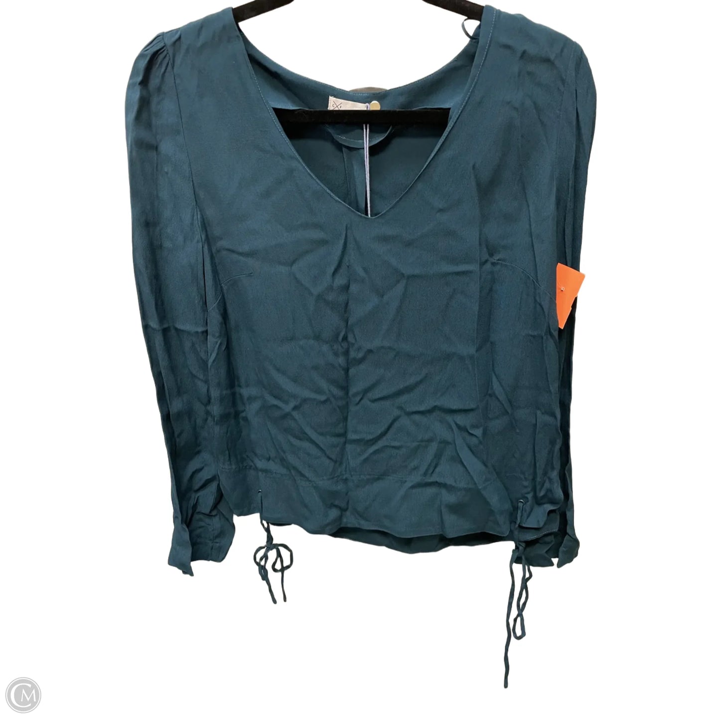 Blouse Long Sleeve By GF In Teal, Size: S