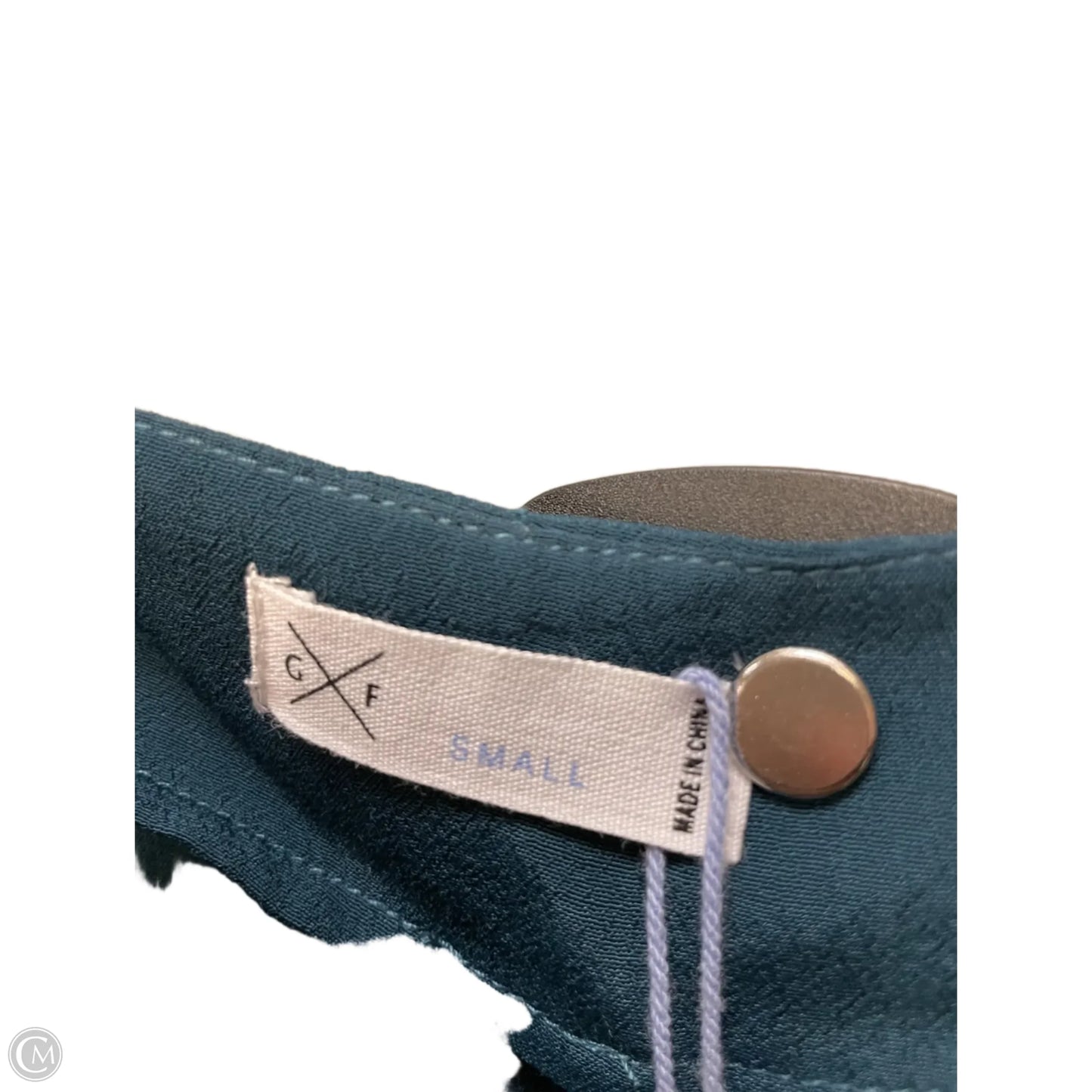 Blouse Long Sleeve By GF In Teal, Size: S