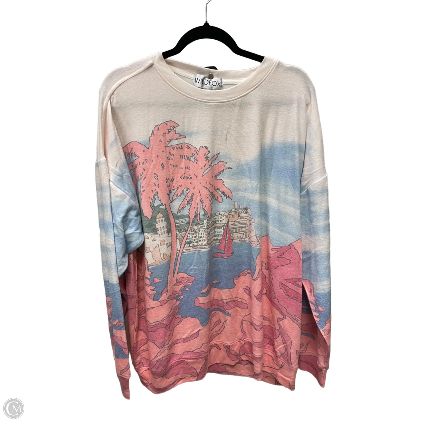 Top Long Sleeve By Wildfox In Multi-colored, Size: L