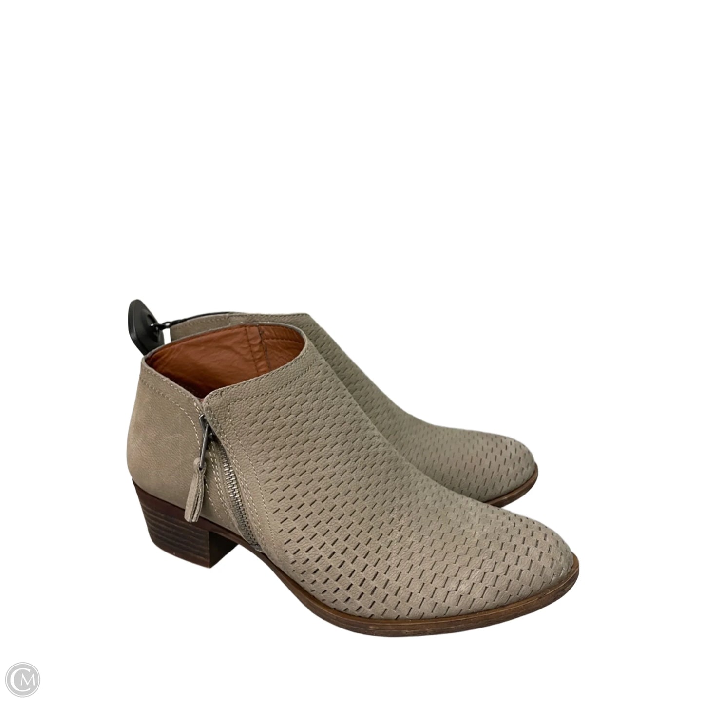 Boots Ankle Heels By Lucky Brand In Taupe, Size: 9.5