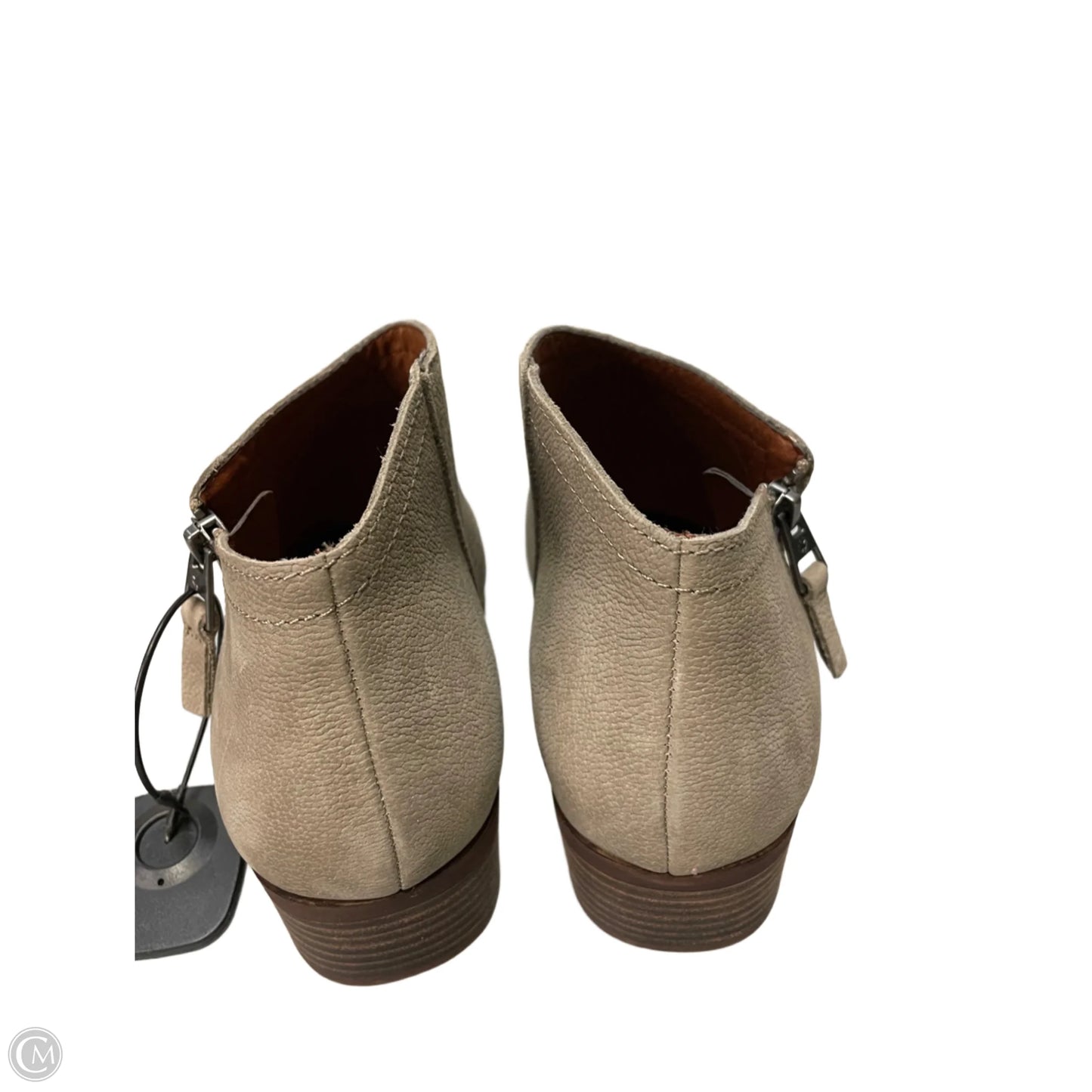 Boots Ankle Heels By Lucky Brand In Taupe, Size: 9.5