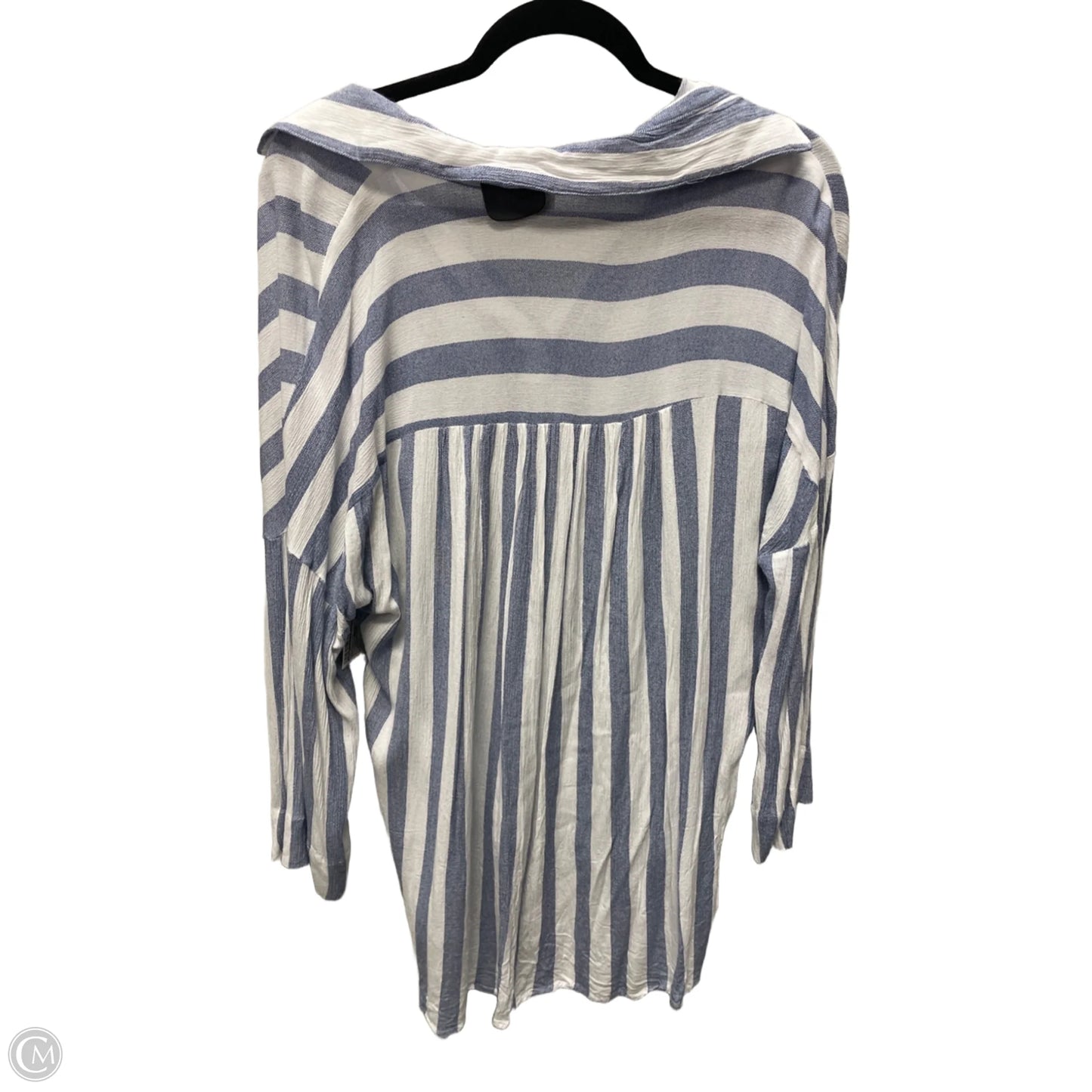 Top Long Sleeve By Umgee In Striped Pattern, Size: 1x