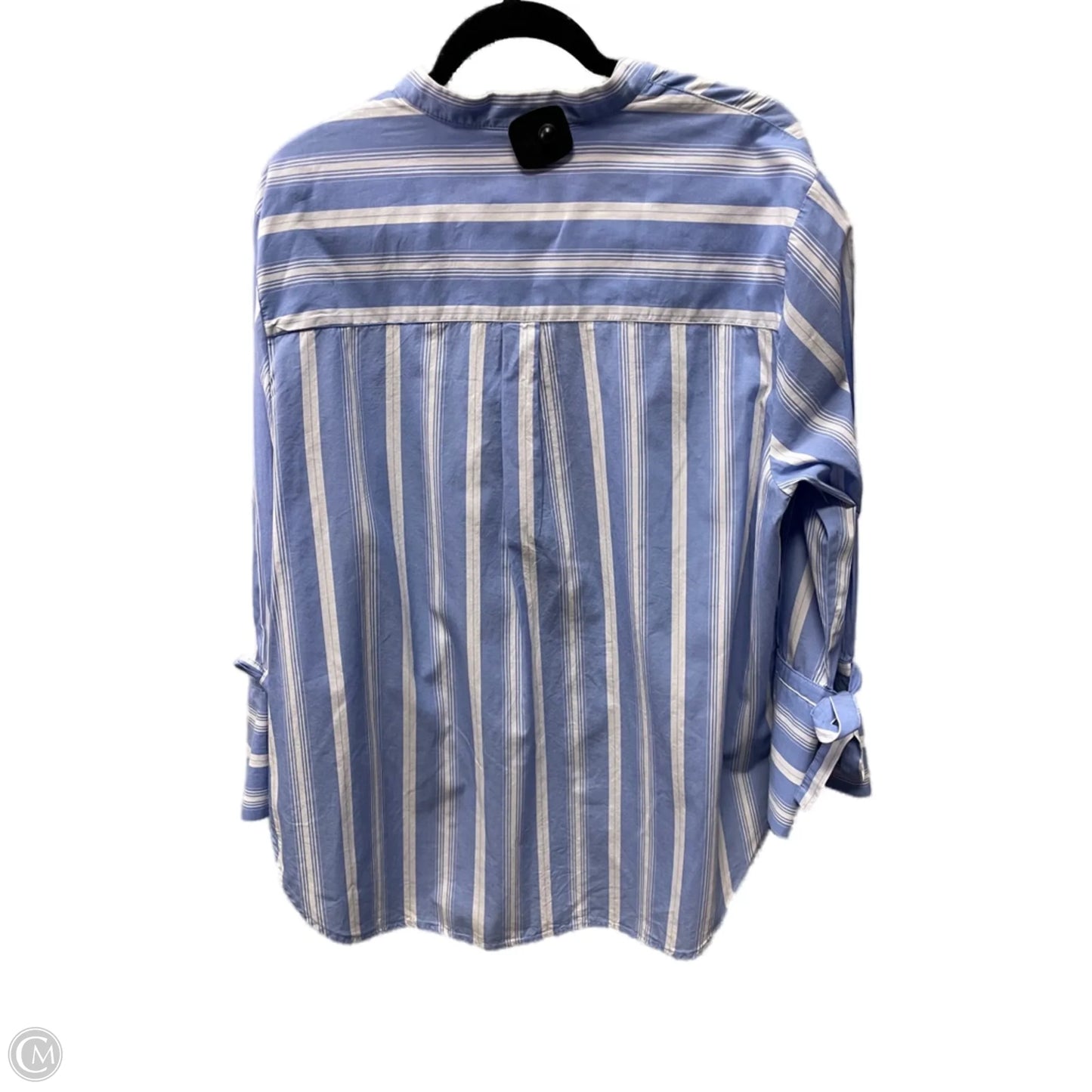 Blouse Long Sleeve By Who What Wear In Striped Pattern, Size: 1x