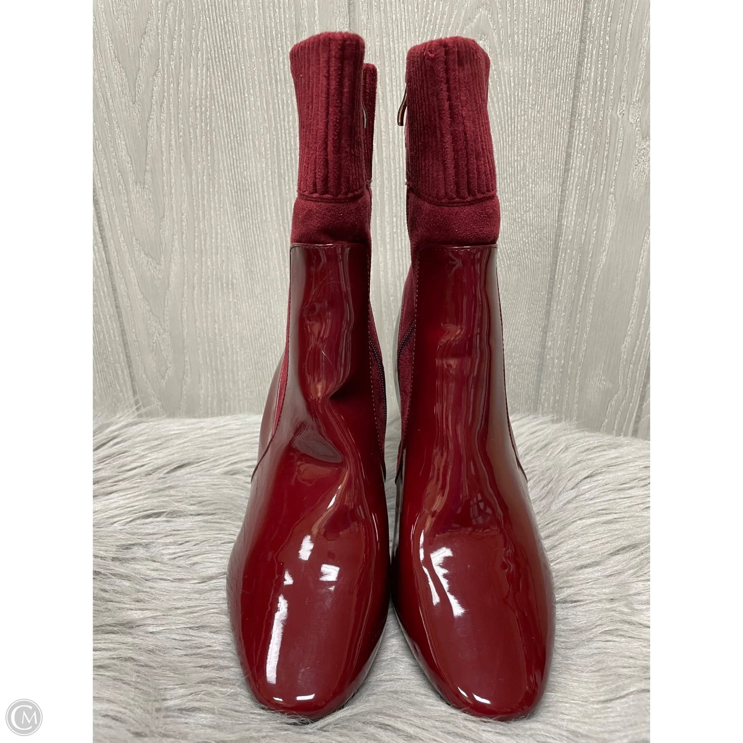 Boots Ankle Heels By Ashley Stewart In Red, Size: 9
