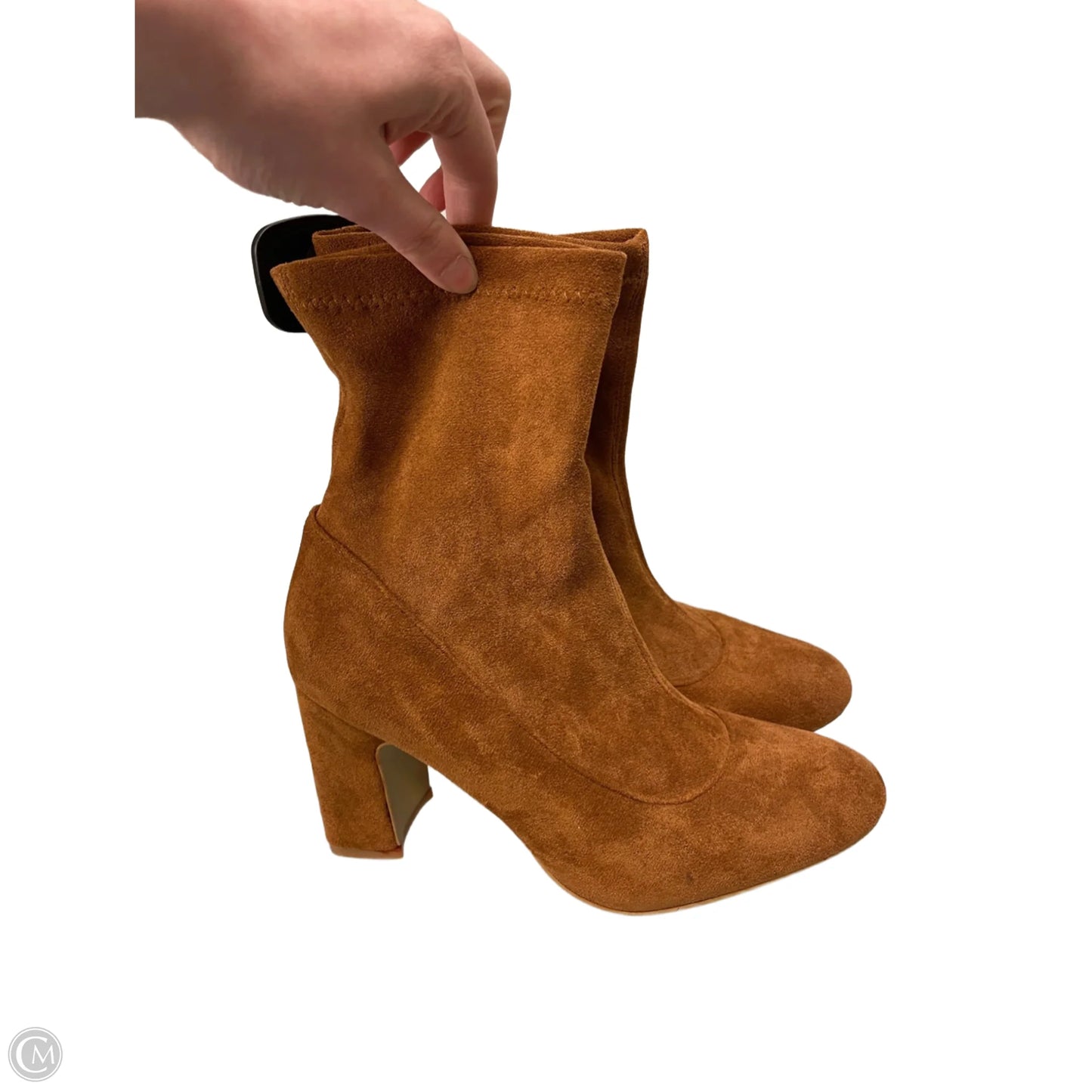 Boots Ankle Heels By Forever 21 In Brown, Size: 8.5