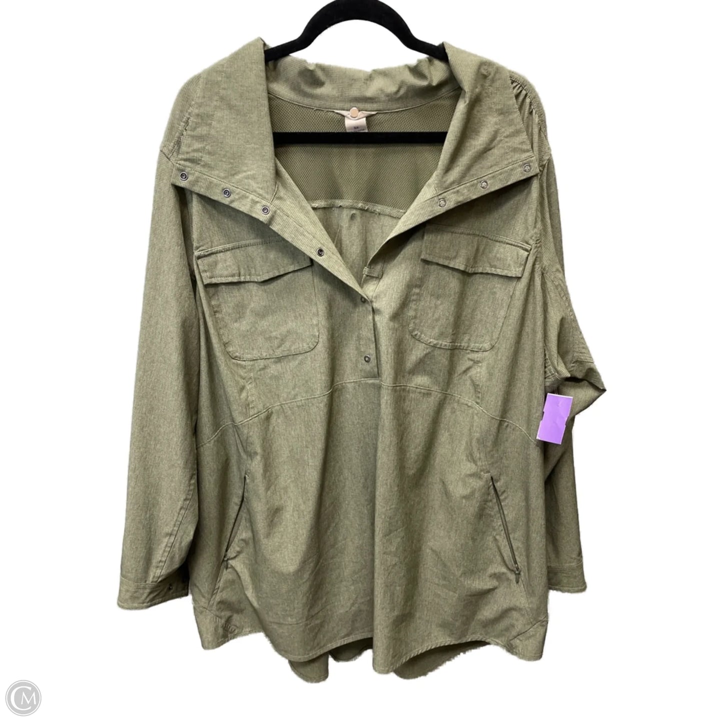 Jacket Windbreaker By Duluth Trading In Green, Size: 2x