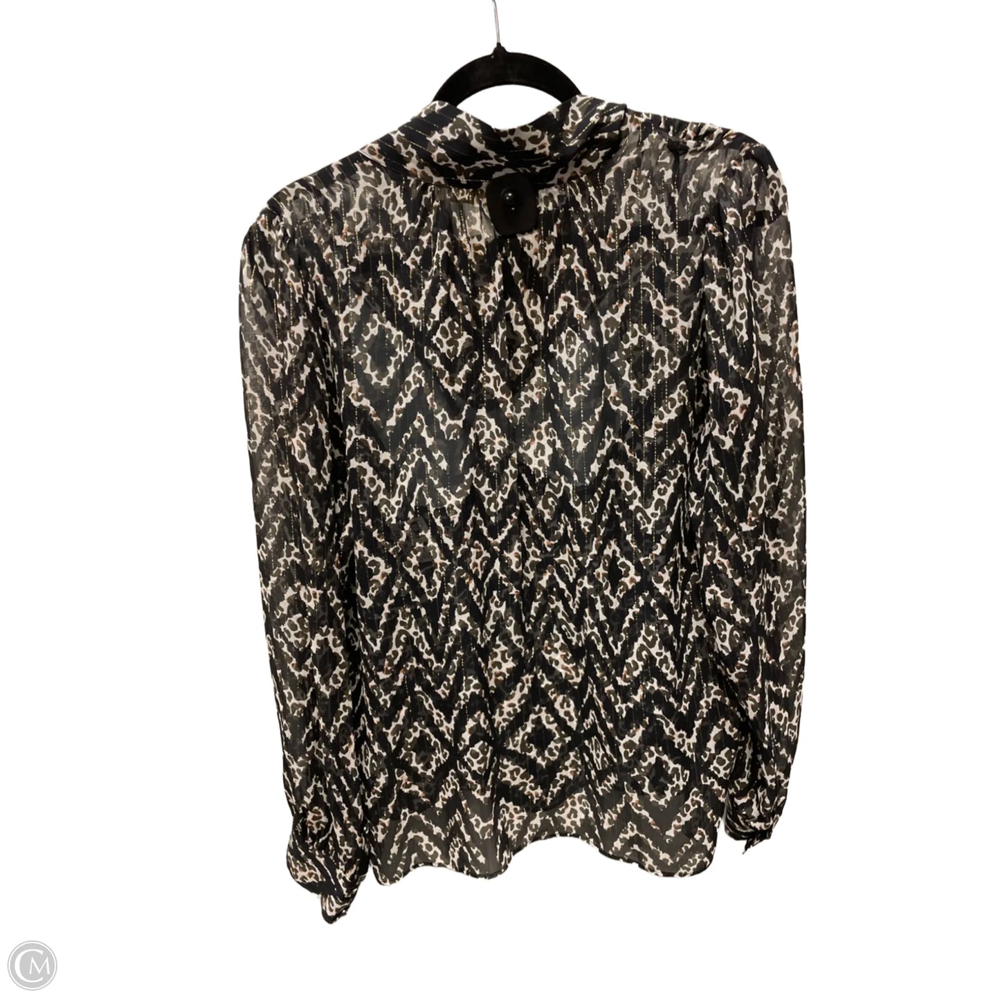 Blouse Long Sleeve By marie oliver In Animal Print, Size: M