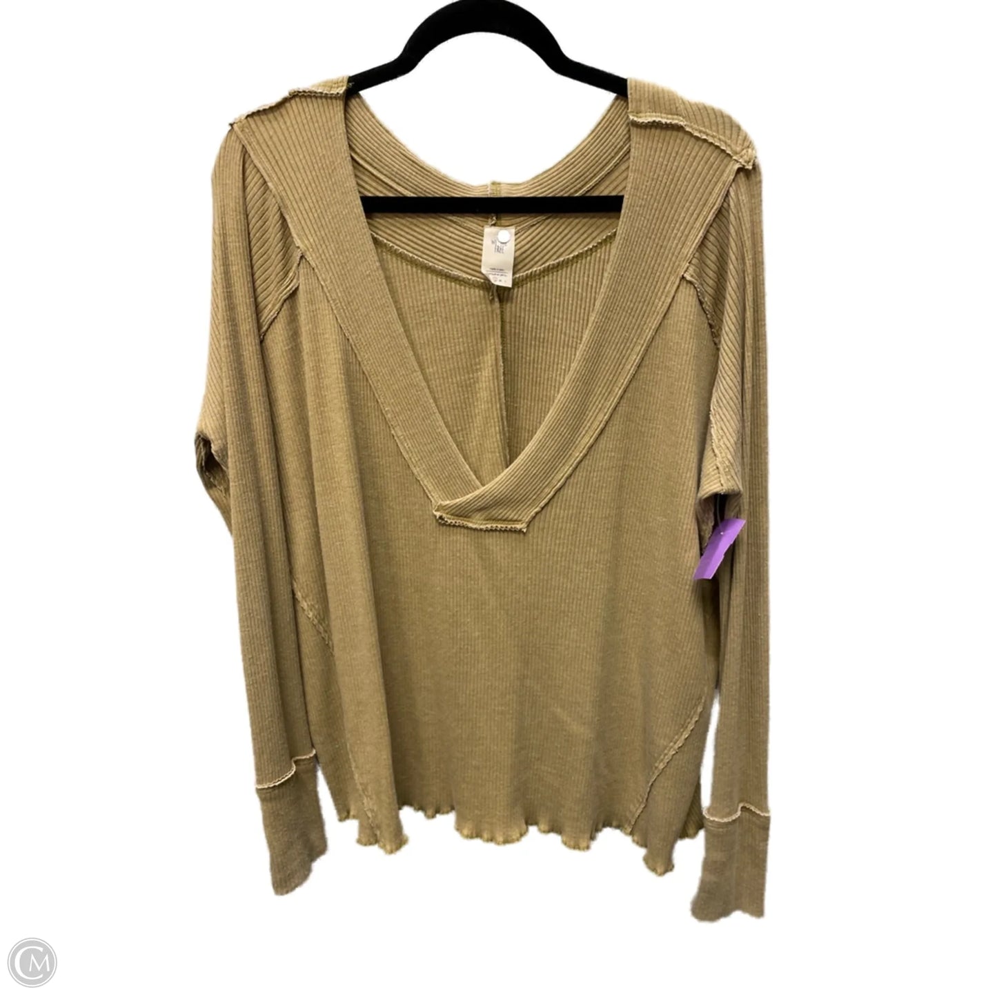 Top Long Sleeve By We The Free In Chartreuse, Size: S