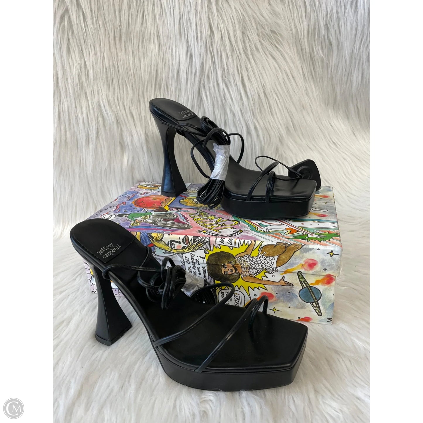 Sandals Heels Block By Jeffery Campbell In Black, Size: 10