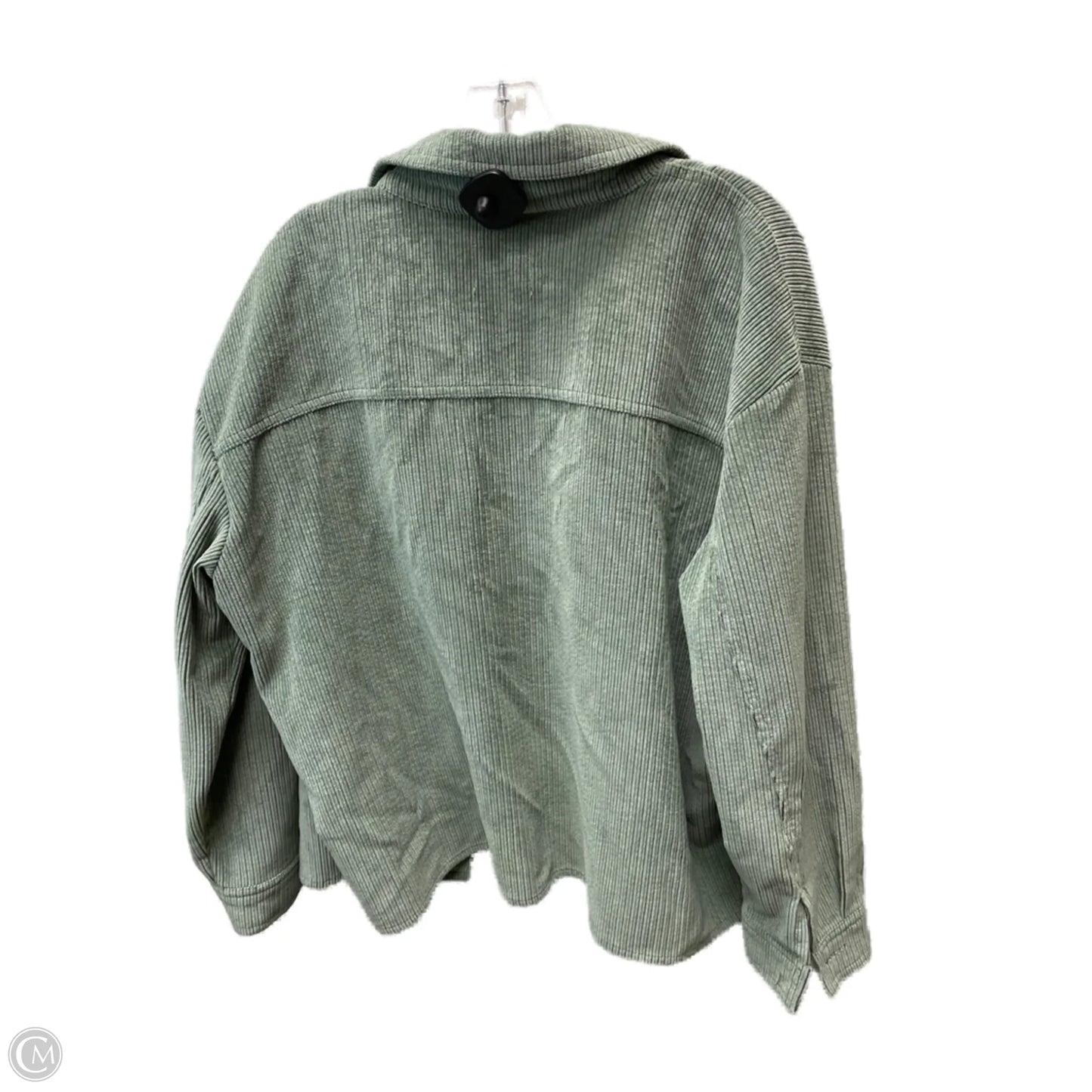 Jacket Shirt By Ci Sono In Green, Size: L