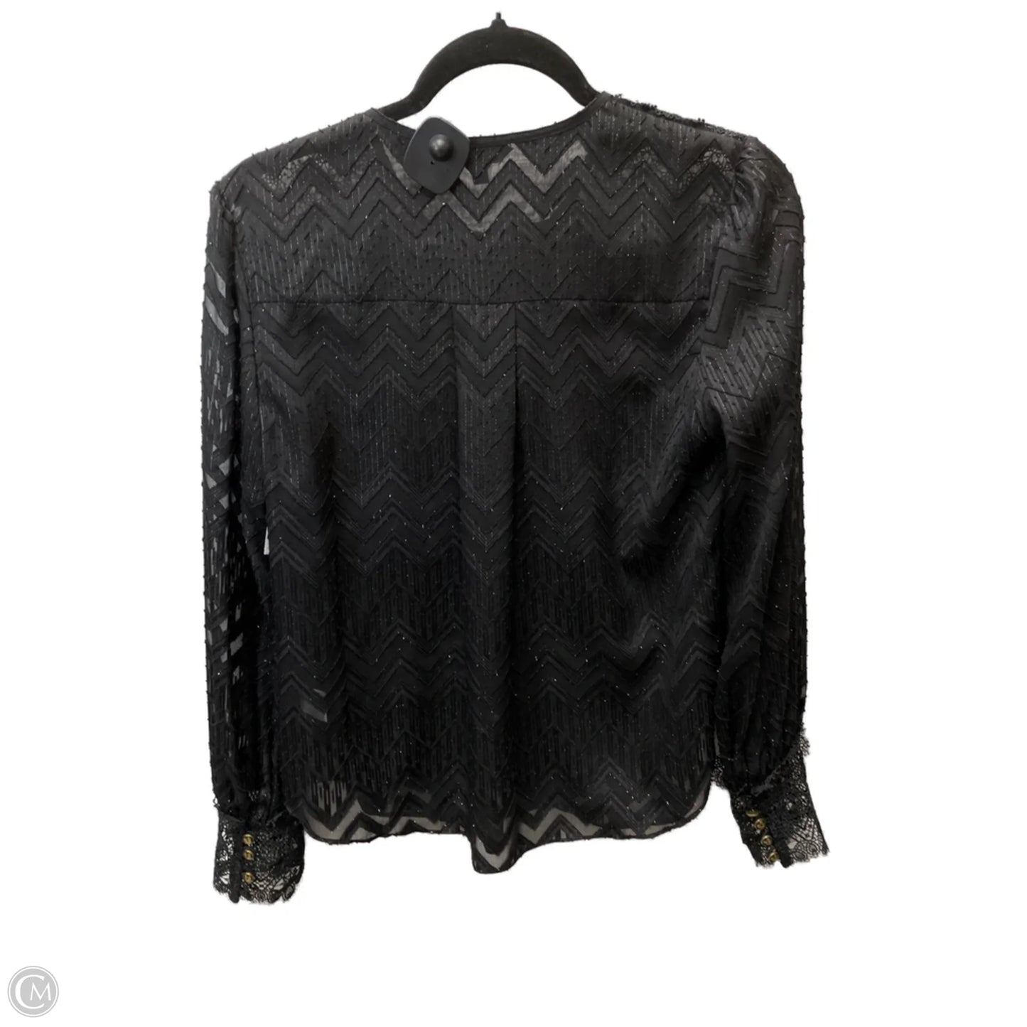 Blouse Long Sleeve By catherine deana In Black, Size: S