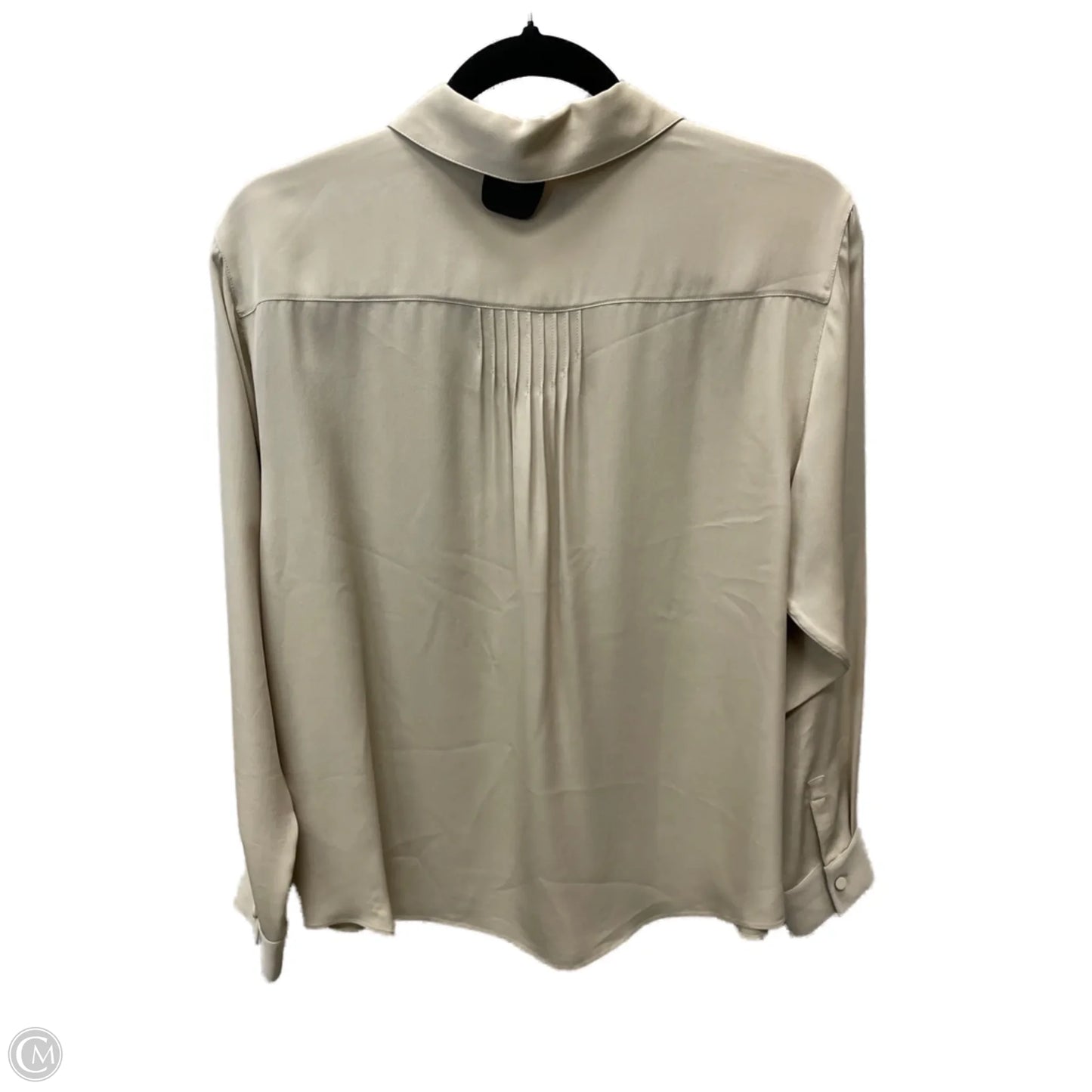 Blouse Designer By Lafayette 148 In Tan, Size: S