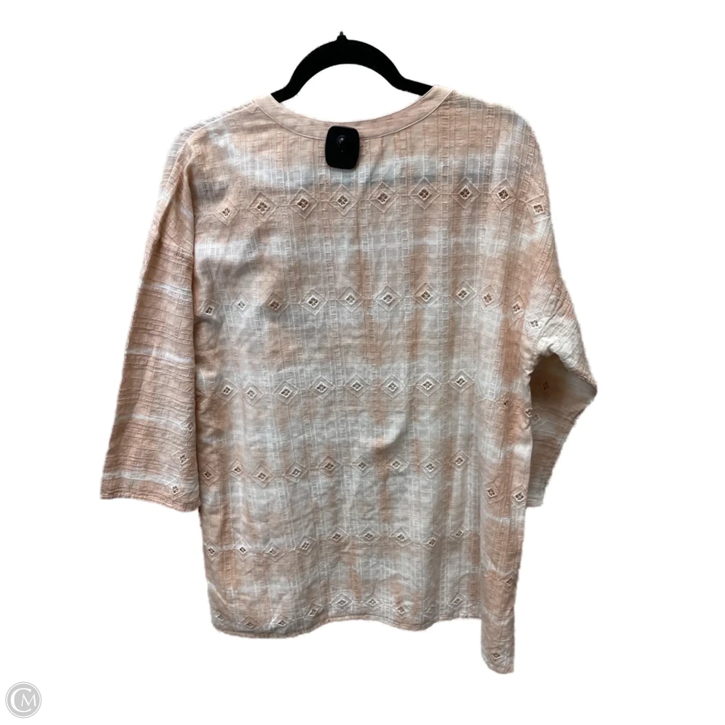 Tunic 3/4 Sleeve By J. Jill In Peach, Size: M