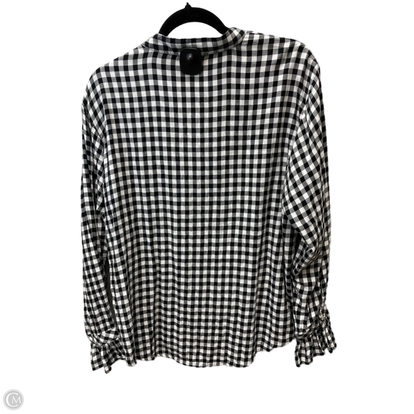 Top Long Sleeve By Nautica In Checkered Pattern, Size: Xl