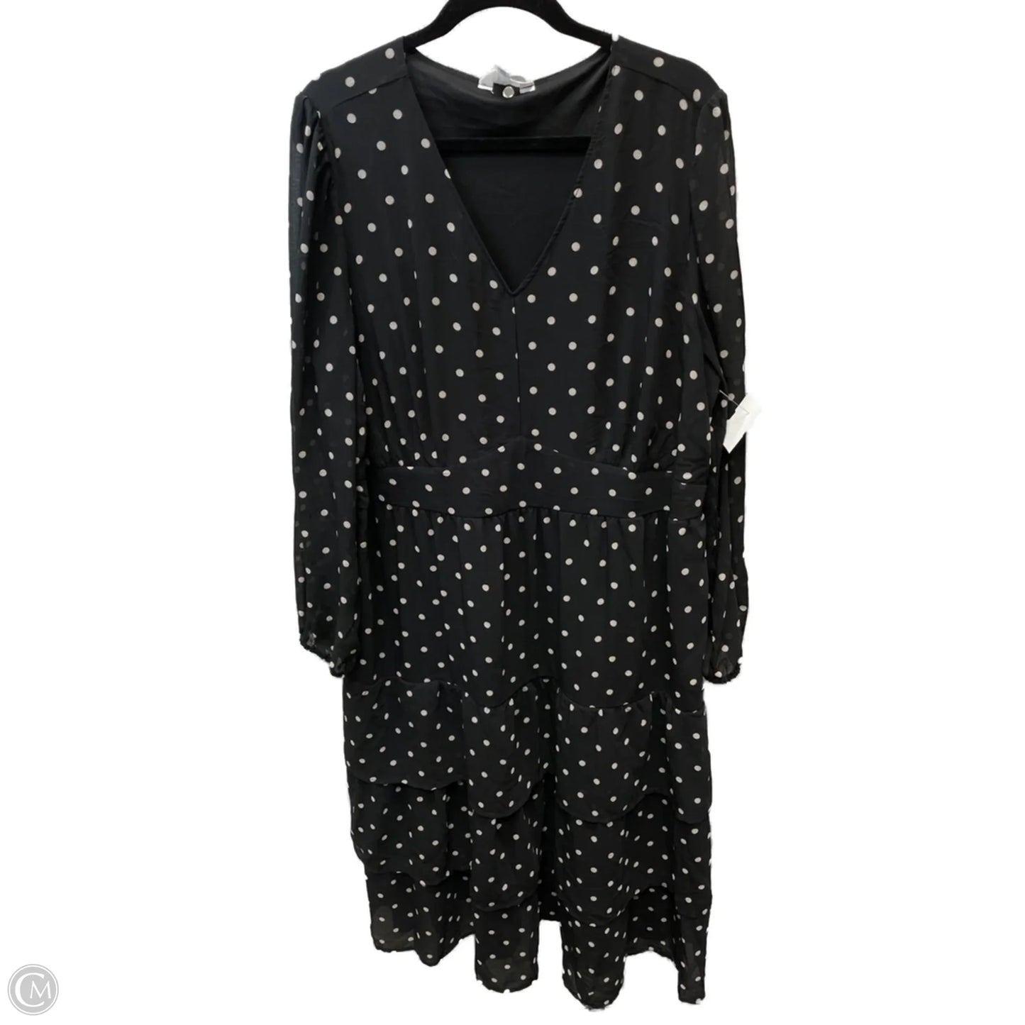 Dress Casual Short By Time And Tru In Polkadot Pattern, Size: 2x