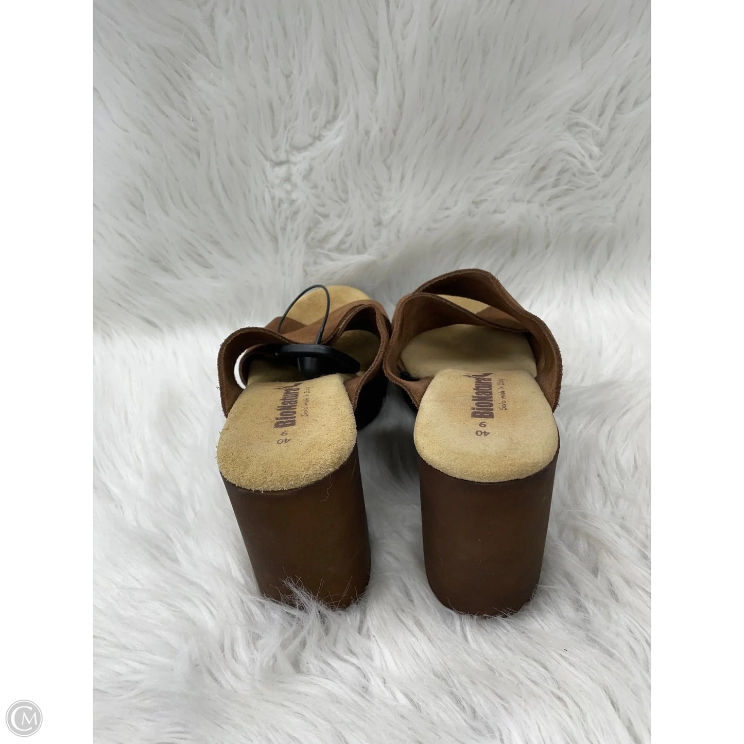 Sandals Heels Block By Cmc In Brown, Size: 9