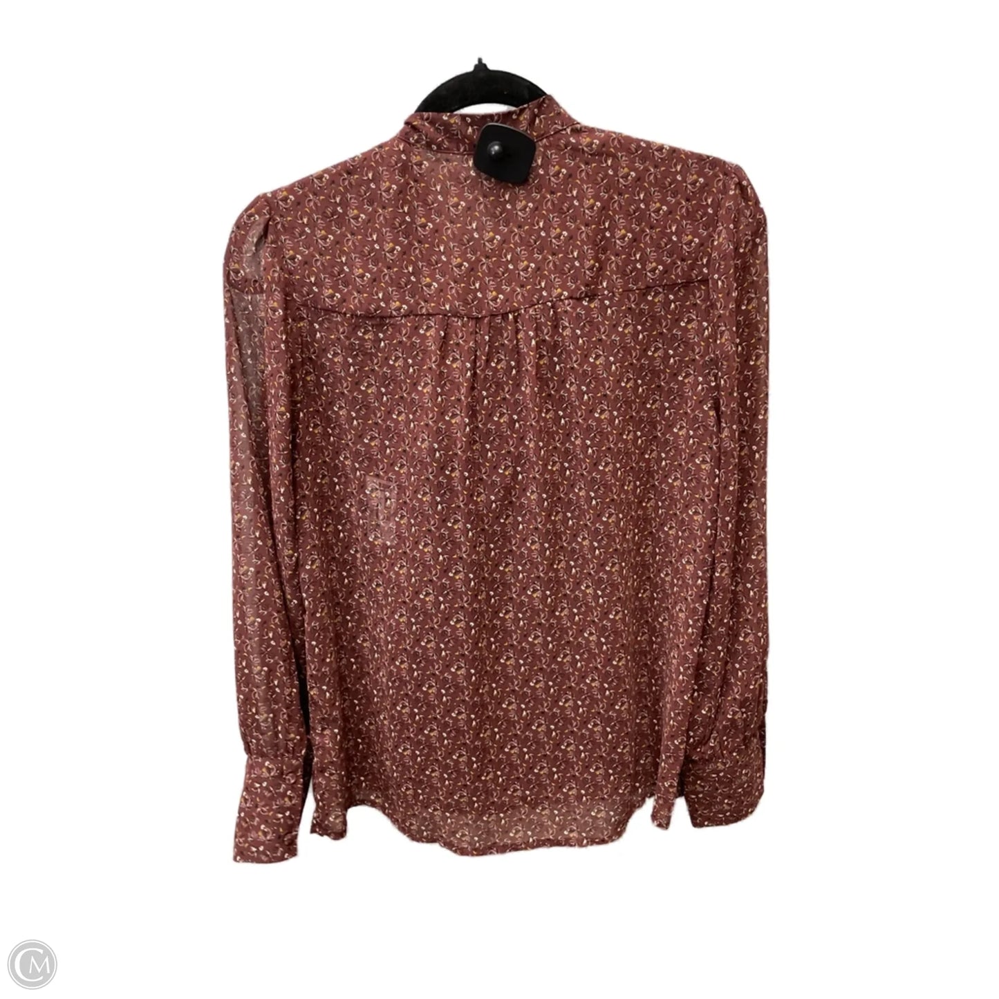Top 2pc Long Sleeve By Dr2 In Maroon, Size: S
