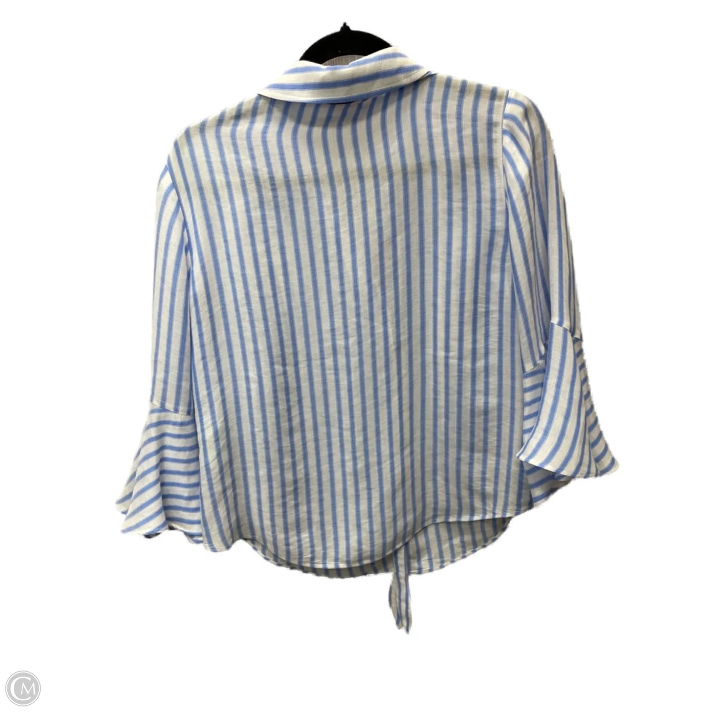 Blouse Designer By Lilly Pulitzer In Blue & White, Size: M