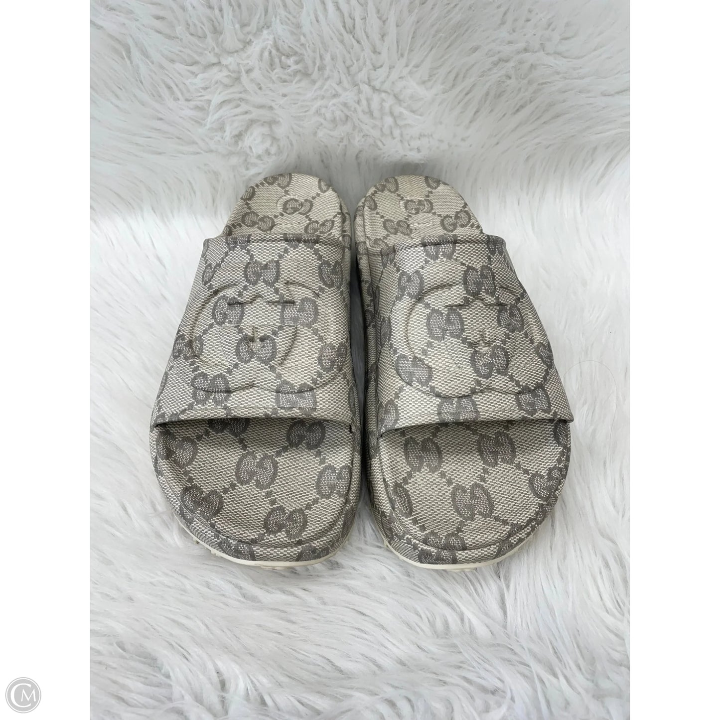 Sandals Luxury Designer By Gucci In Beige, Size: 11